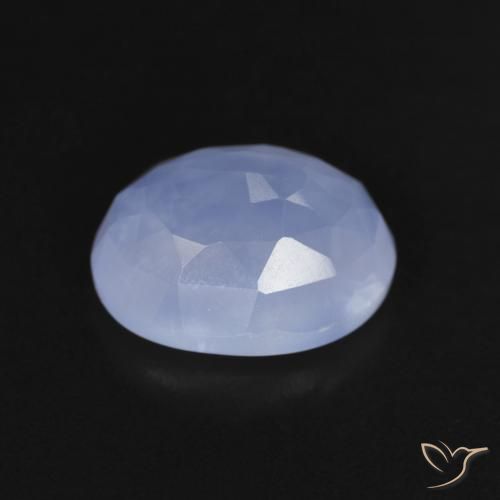9,17 ctw natürlicher Purpurblau Chalzedon, Oval, Transparent
