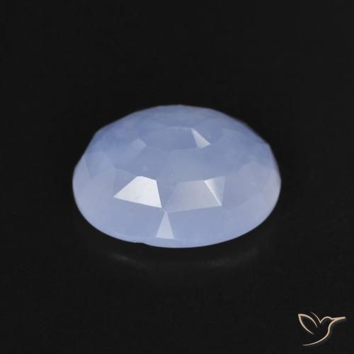 9,17 ctw natürlicher Purpurblau Chalzedon, Oval, Transparent