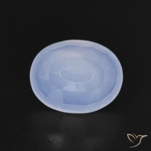 9,17 ctw natürlicher Purpurblau Chalzedon, Oval, Transparent