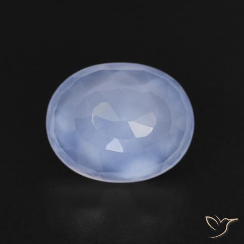 9,17 ctw natürlicher Purpurblau Chalzedon, Oval, Transparent