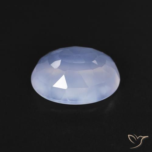 9,17 ctw natürlicher Purpurblau Chalzedon, Oval, Transparent