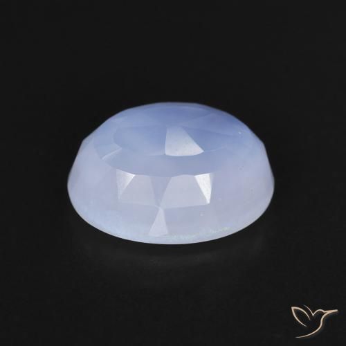 9,17 ctw natürlicher violett-blau Chalzedon, Oval, Transparent