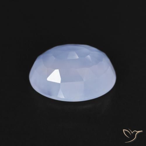 9,17 ctw natürlicher Hellviolettes Blau Chalzedon, Oval, Transparent