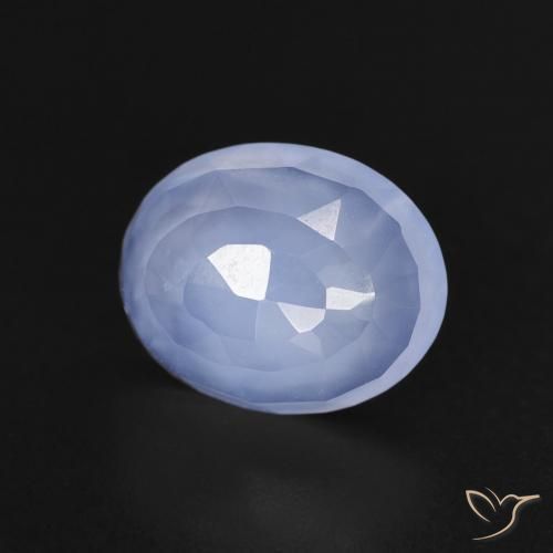 2.48ct Natürlicher Purpurblau Chalzedon, Oval, Transparent