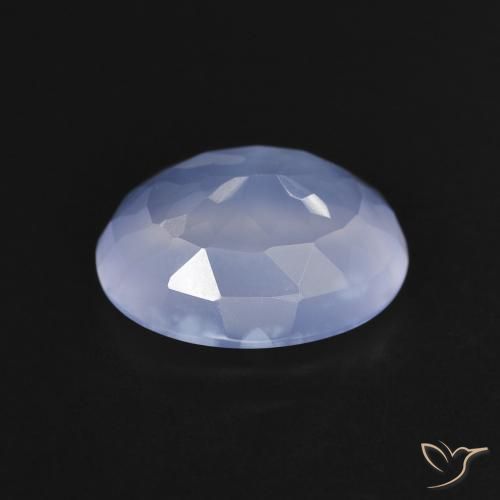 9,17 ctw natürlicher Purpurblau Chalzedon, Oval, Transparent