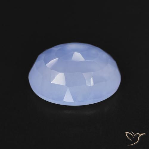 9,17 ctw natürlicher Purpurblau Chalzedon, Oval, Transparent
