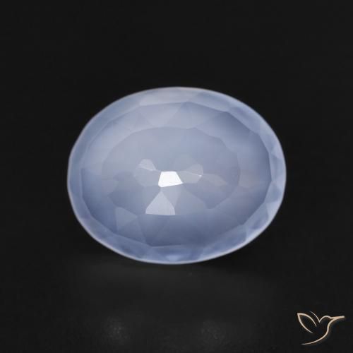 2.52ct Natürlicher Purpurblau Chalzedon, Oval, Transparent