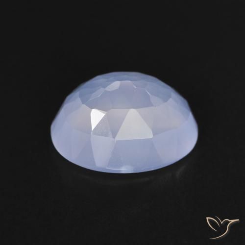 9,17 ctw natürlicher Purpurblau Chalzedon, Oval, Transparent