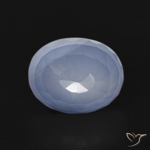 2.78ct Natürlicher Purpurblau Chalzedon, Oval, Transparent