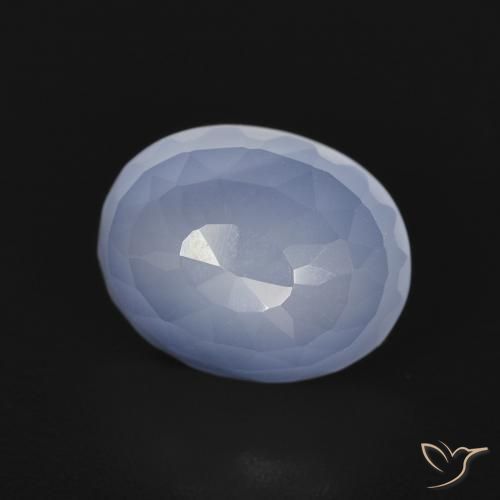 9,17 ctw natürlicher Purpurblau Chalzedon, Oval, Transparent