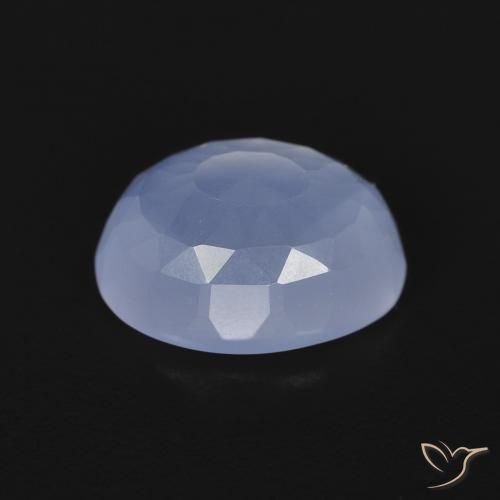 9,17 ctw natürlicher Purpurblau Chalzedon, Oval, Transparent