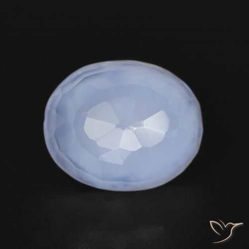 2.71ct Natürlicher Purpurblau Chalzedon, Oval, Transparent