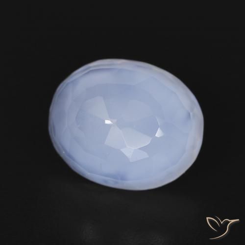 9,17 ctw natürlicher Purpurblau Chalzedon, Oval, Transparent