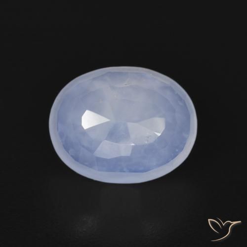 2.71ct Natürlicher Purpurblau Chalzedon, Oval, Transparent