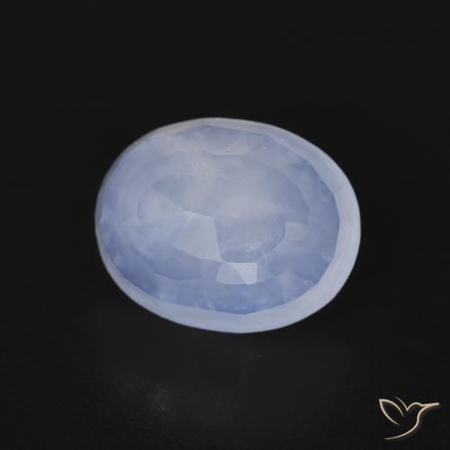 9,17 ctw natürlicher Purpurblau Chalzedon, Oval, Transparent
