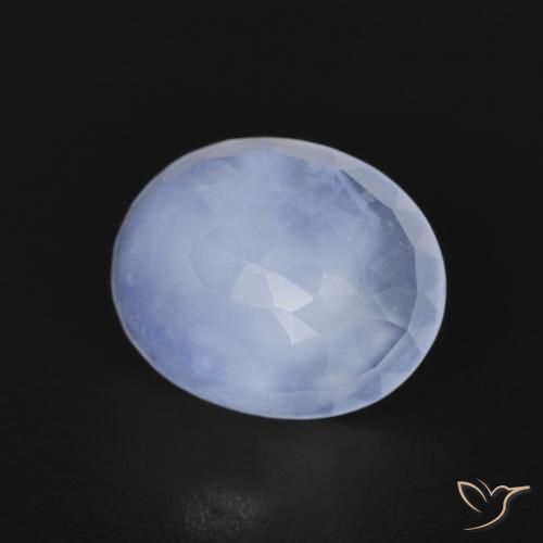 9,17 ctw natürlicher Hellviolettes Blau Chalzedon, Oval, Transparent