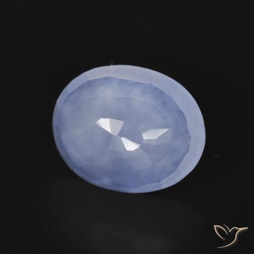 9,17 ctw natürlicher Purpurblau Chalzedon, Oval, Transparent