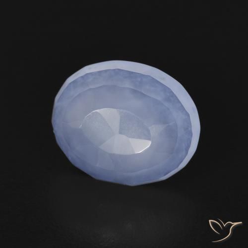 9,17 ctw natürlicher Purpurblau Chalzedon, Oval, Transparent