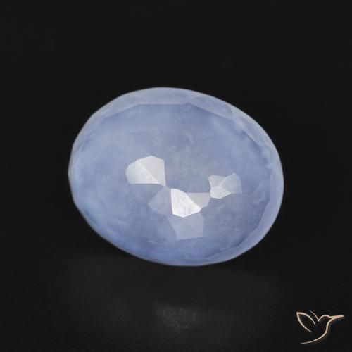 9,17 ctw natürlicher Purpurblau Chalzedon, Oval, Transparent