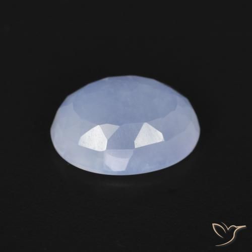 9,17 ctw natürlicher Purpurblau Chalzedon, Oval, Transparent