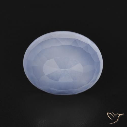 2.66ct Natürlicher Purpurblau Chalzedon, Oval, Transparent