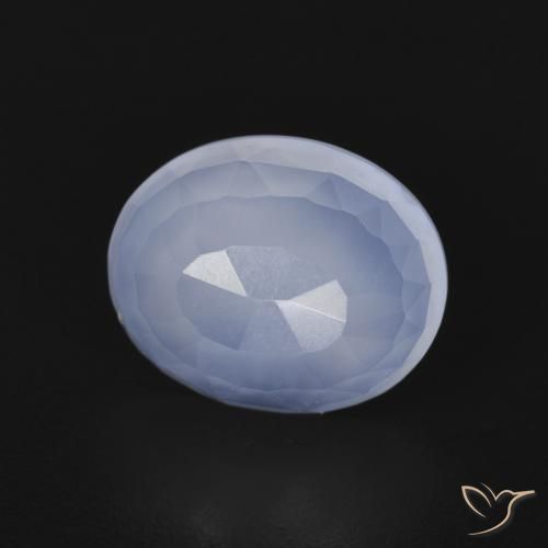 9,17 ctw natürlicher Purpurblau Chalzedon, Oval, Transparent