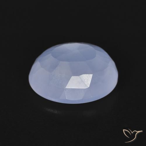 9,17 ctw natürlicher Purpurblau Chalzedon, Oval, Transparent