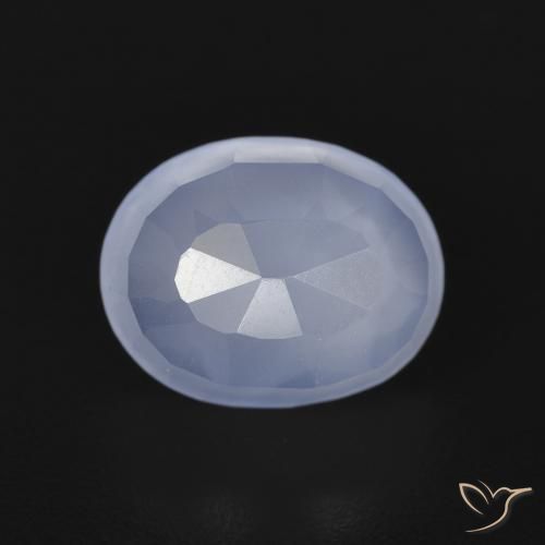 2.70ct Natürlicher Purpurblau Chalzedon, Oval, Transparent