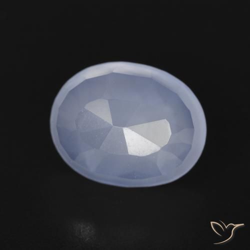 9,17 ctw natürlicher Purpurblau Chalzedon, Oval, Transparent