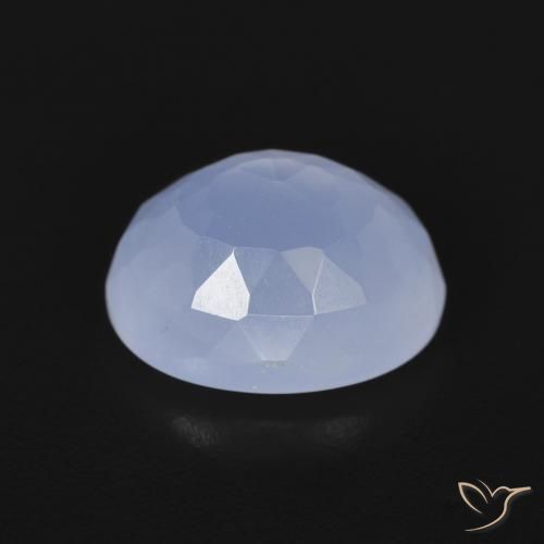 9,17 ctw natürlicher Purpurblau Chalzedon, Oval, Transparent