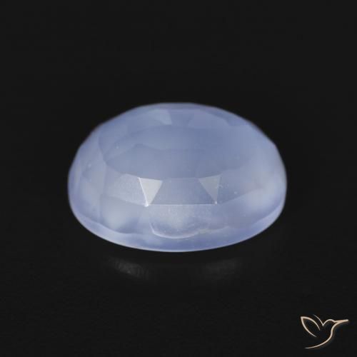 9,17 ctw natürlicher Purpurblau Chalzedon, Oval, Transparent