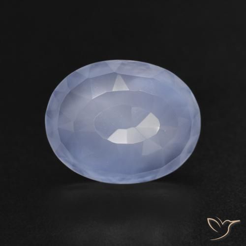 2.54ct Natürlicher Purpurblau Chalzedon, Oval, Transparent