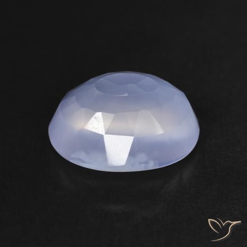 9,17 ctw natürlicher Purpurblau Chalzedon, Oval, Transparent