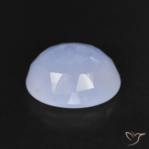 9,17 ctw natürlicher violett-blau Chalzedon, Oval, Transparent