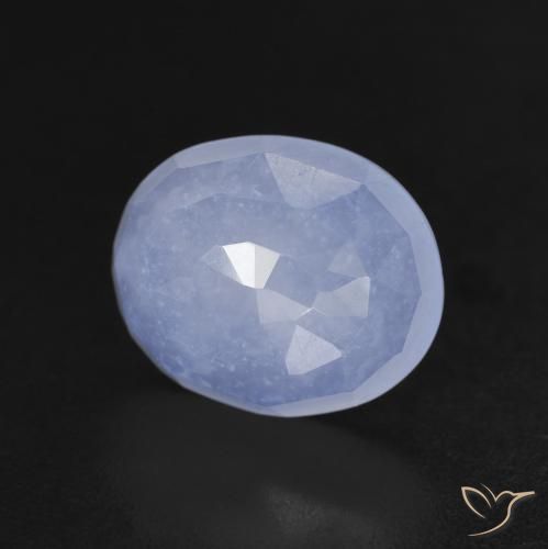9,17 ctw natürlicher Purpurblau Chalzedon, Oval, Transparent