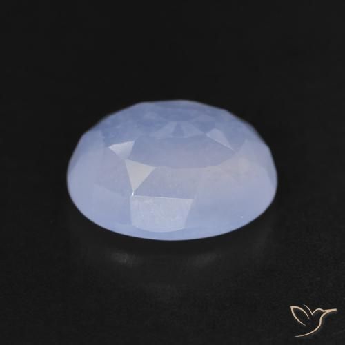 9,17 ctw natürlicher Purpurblau Chalzedon, Oval, Transparent