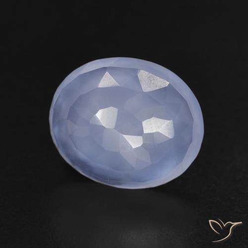 9,17 ctw natürlicher Purpurblau Chalzedon, Oval, Transparent