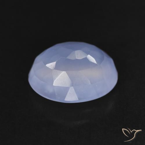 9,17 ctw natürlicher Purpurblau Chalzedon, Oval, Transparent