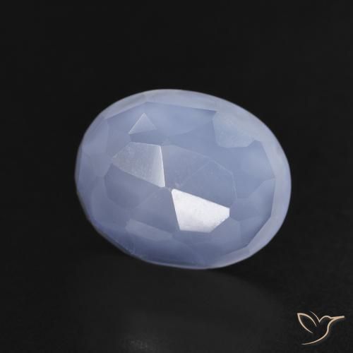 9,17 ctw natürlicher Purpurblau Chalzedon, Oval, Transparent