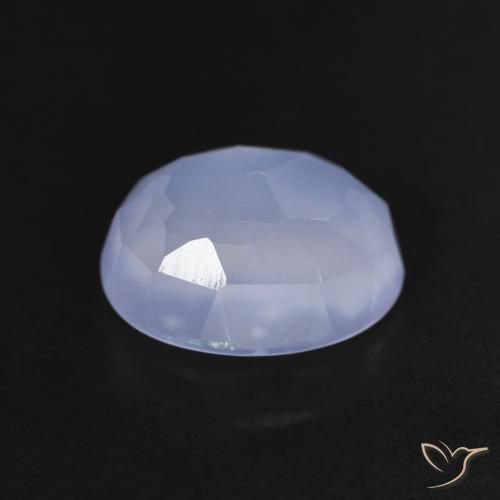 9,17 ctw natürlicher Purpurblau Chalzedon, Oval, Transparent