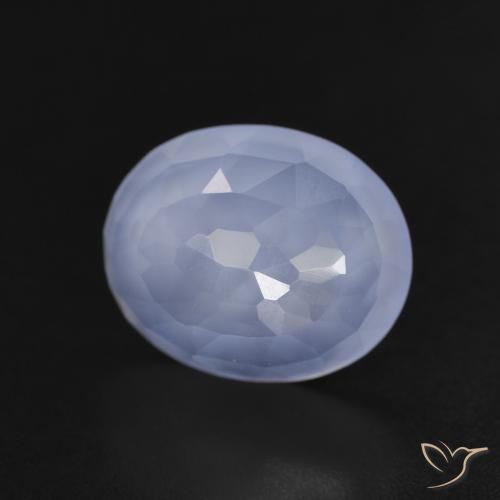 9,17 ctw natürlicher Purpurblau Chalzedon, Oval, Transparent