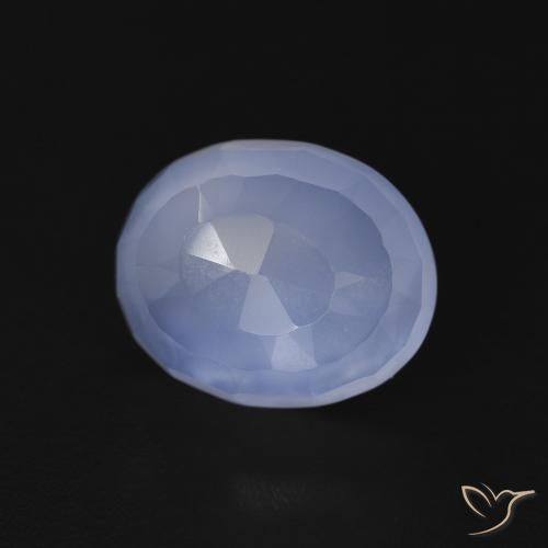 9,17 ctw natürlicher Purpurblau Chalzedon, Oval, Transparent