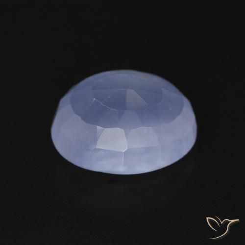 9,17 ctw natürlicher Purpurblau Chalzedon, Oval, Transparent