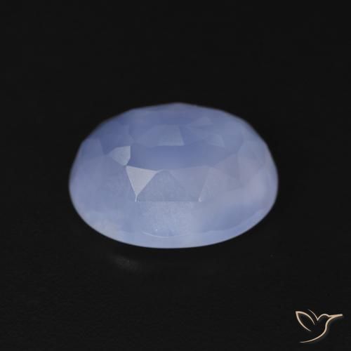 9,17 ctw natürlicher Purpurblau Chalzedon, Oval, Transparent