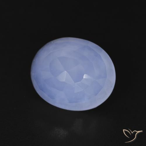9,17 ctw natürlicher Purpurblau Chalzedon, Oval, Transparent