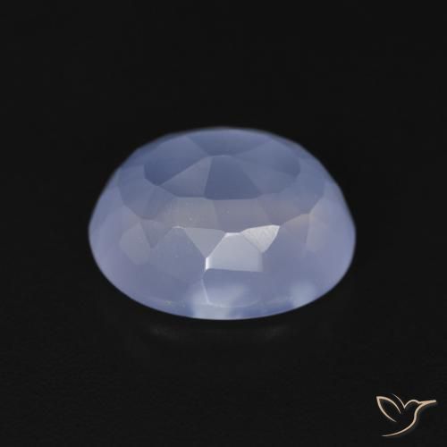 9,17 ctw natürlicher Purpurblau Chalzedon, Oval, Transparent