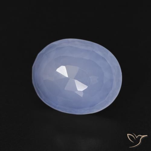 9,17 ctw natürlicher Purpurblau Chalzedon, Oval, Transparent
