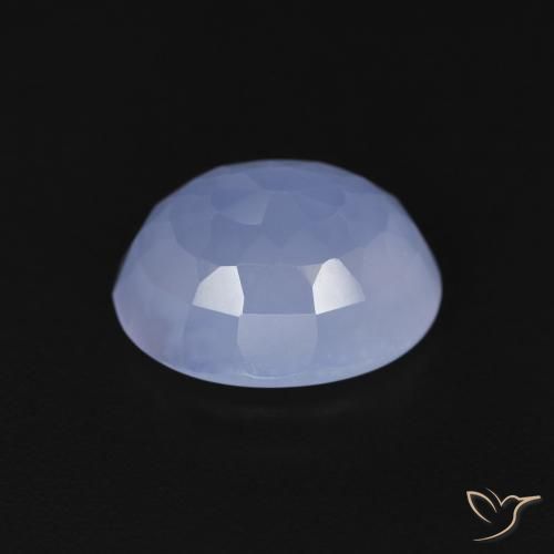 9,17 ctw natürlicher Purpurblau Chalzedon, Oval, Transparent