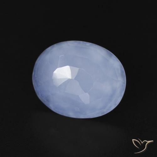 9,17 ctw natürlicher Purpurblau Chalzedon, Oval, Transparent