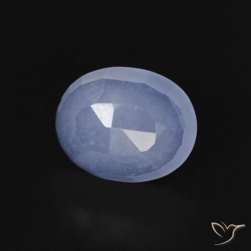 9,17 ctw natürlicher Purpurblau Chalzedon, Oval, Transparent